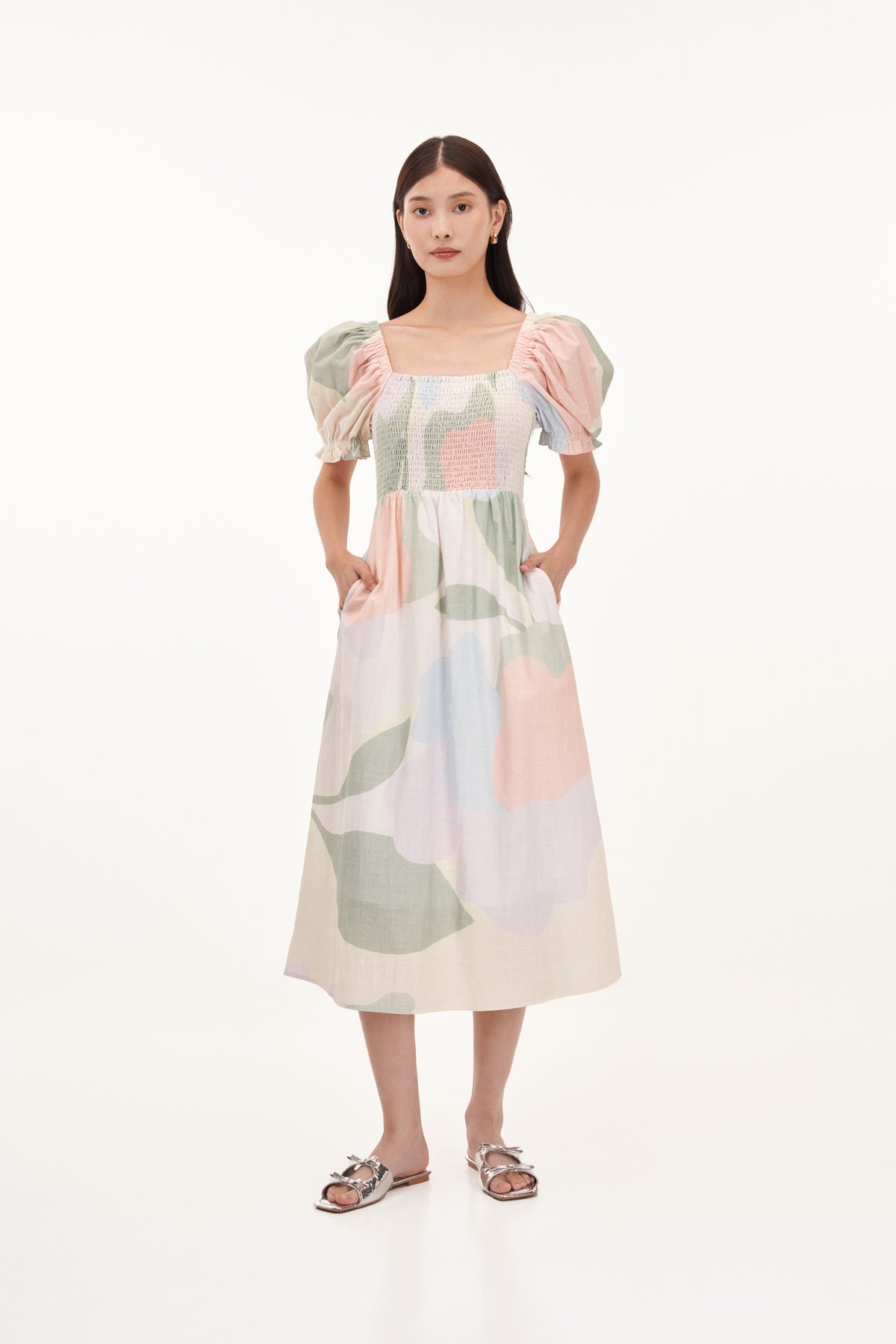 Elyssa Smocked Dress in Harmony Bliss The Closet Lover