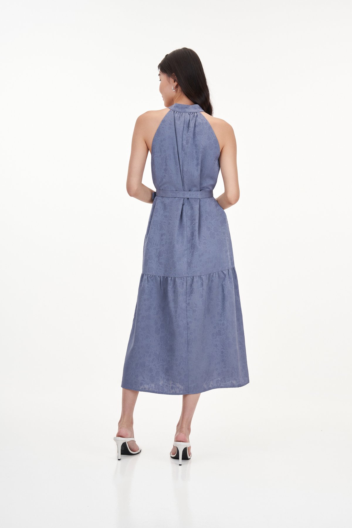 Fay Baroque Midaxi Dress in Periwinkle
