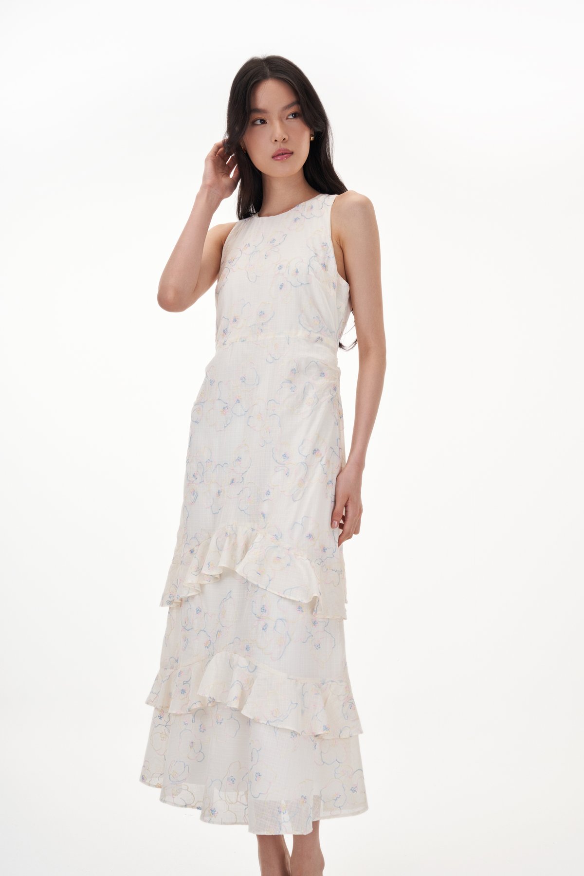 Linn Embroidered Dress in Pastel