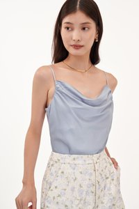 Callie Cowl Neck Top in Periwinkle