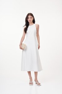 Calista Midaxi Dress in White
