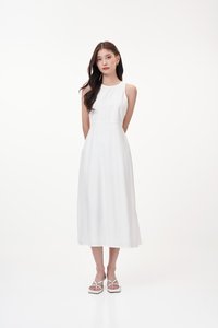 Calista Midaxi Dress in White