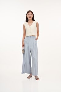 Cleo Pleated Pants in Ash Lilac
