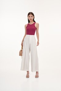 Cleo Pleated Pants in White
