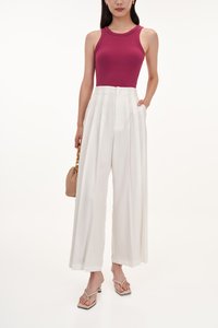 Cleo Pleated Pants in White