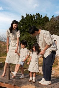 Kids' Jia Qipao in Paradise Dreams in White