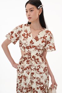 Helda Embroidered Cut-Out Dress