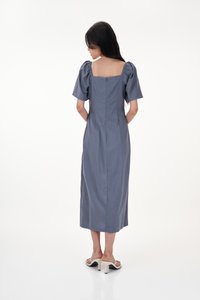 Aime Square Neck Ruched Dress