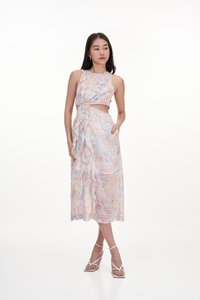 Carina Watercolour Cut-Out Dress