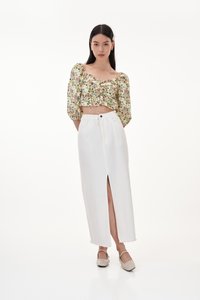 Enna Ruched Top in Florals