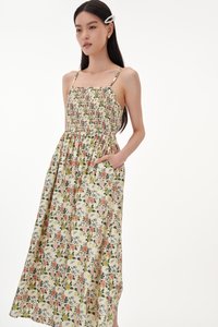 Enna Smocked Dress in Florals