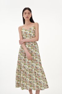Enna V-Neck Dress in Florals