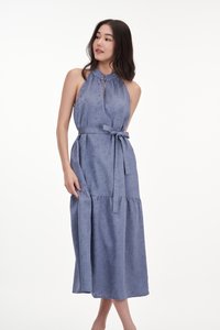 Fay Baroque Midaxi Dress in Periwinkle