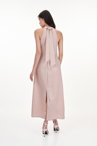 Janna Ribbon Maxi Dress in Nude Pink