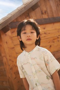 Kids' Eric Shirt in Paradise Dreams in White