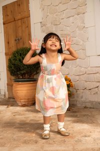 Kids' Claire Cut-Out Dress in Harmony Bliss Vivid