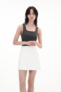 Karla Padded Top in Charcoal