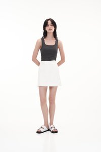 Karla Padded Top in Charcoal