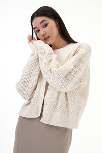 Ginette Knit Cardigan in Ivory