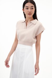 V2 Keith Knit Top in Nude Pink