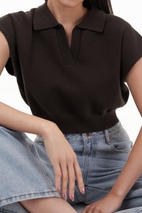 V2 Keith Knit Top in Truffle