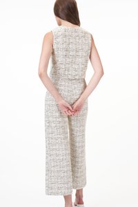 Hathaway Tweed Vest Top in Monochrome