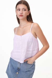 Keily Eyelet Top in Lilac