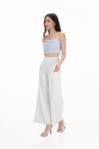 Sage Ruched Top in Sky Blue