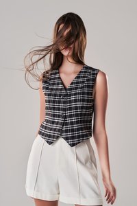 Lizzie Checkered Vest