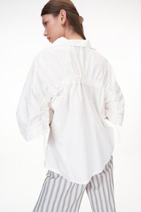 Charlotte Ruched Blouse in White