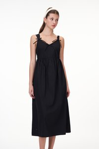 Colette Ribbon Dress in Black