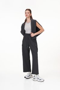  Jackie Drawstring Cargo Pants in Charcoal