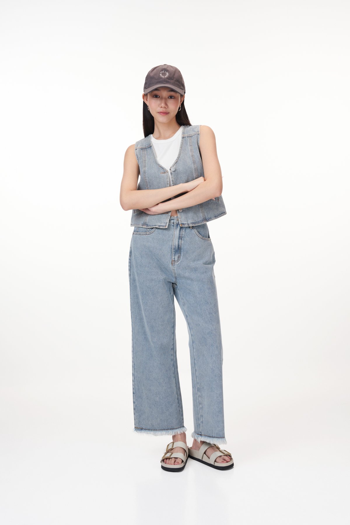 Kendrick Crop Tank Top in White