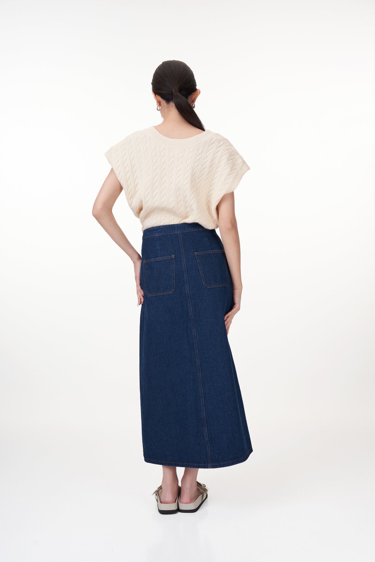 Billy Denim Skirt in Dark Wash
