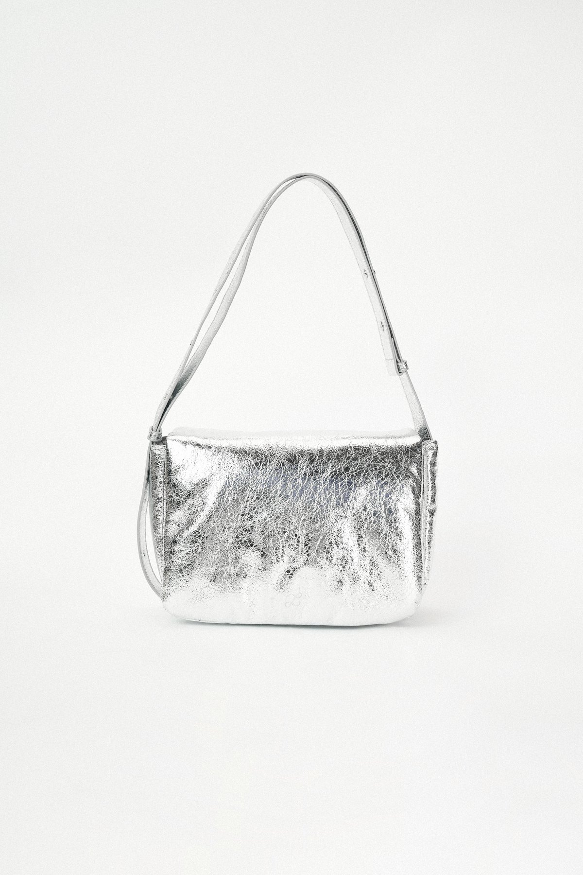 The Lovers Club Cloud Vegan Leather Shoulder Bag & Scent Tag in Silver