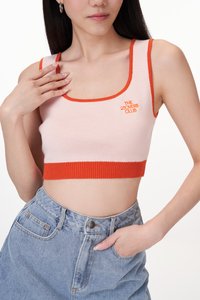 The Lovers Club Contrast Knit Top in Pink