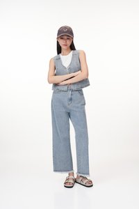 Kendrick Crop Tank Top in White