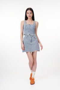 Billy Denim Top in Light Wash