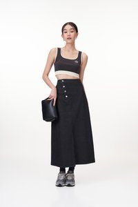 Billy Denim Skirt in Black