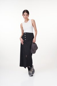 Billy Denim Skirt in Black