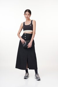 Billy Denim Skirt in Black