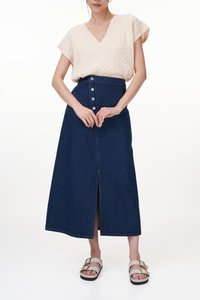 Billy Denim Skirt in Dark Wash