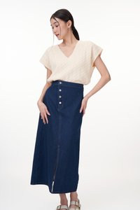 Billy Denim Skirt in Dark Wash