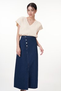 Billy Denim Skirt in Dark Wash