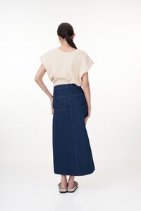 Billy Denim Skirt in Dark Wash