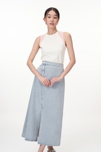 Billy Denim Skirt in Light Wash