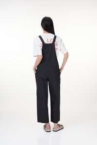 Logan Denim Dungaree in Black