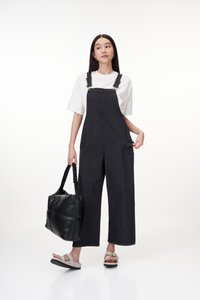 Logan Denim Dungaree in Black