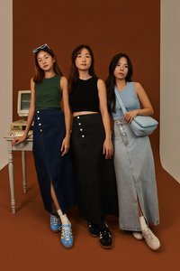Billy Denim Skirt in Dark Wash
