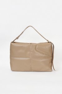 Cloud Vegan Leather Messenger Bag in Khaki